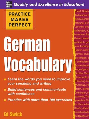 cover image of German Vocabulary